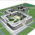 Modern Industrial Factory Design With Green Roof Central Courtyard And Connected Buildings