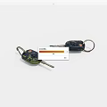 Green And Black Keys With Key Rings And Functional Design Features