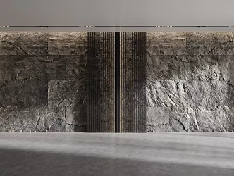 Modern rock background wall 3d model