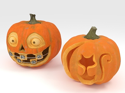 Halloween pumpkin ornaments toy 3d model