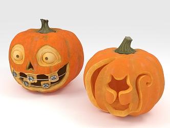 Halloween pumpkin ornaments toy 3d model