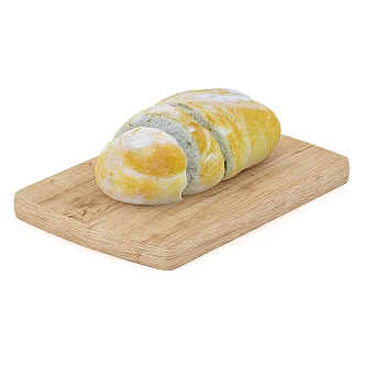 Food Bread Cake 3d model