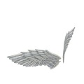 Wings feather with binding animation 3d model