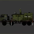 Military Green Armored Wheeled Tank Vehicle With Multiple Wheels And Top Equipment