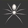 Brown Spider 3D Model With Long Legs On Dark Gradient Background 3d model
