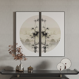 New Chinese-style Plant Painting Hanging Painting Decorative Painting 3d model