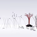 Modern lawn lamp landscape lamp decorative lamp structure landscape 3d model
