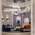 Elegant Luxury Clothing Store Interior Design With Sofa Chandelier And Mannequins