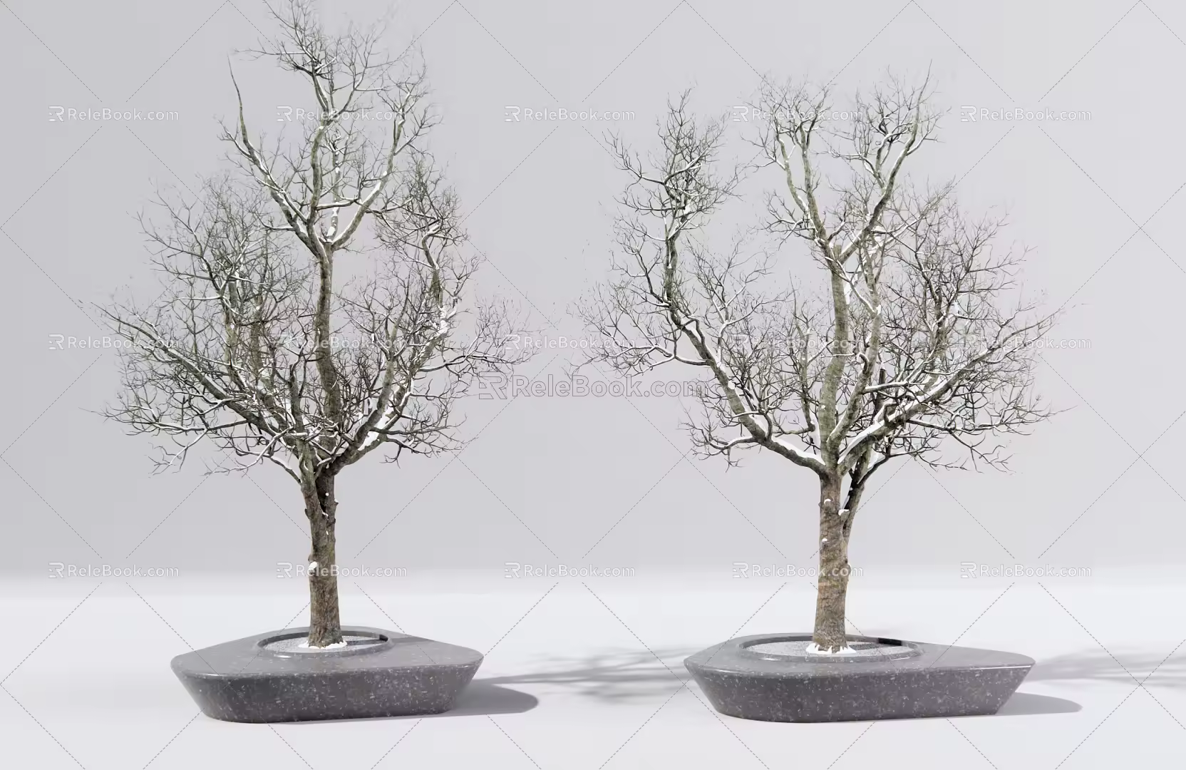 Modern Tree Pond Dead Tree Dry Branch Tree Landscape Tree 3d model