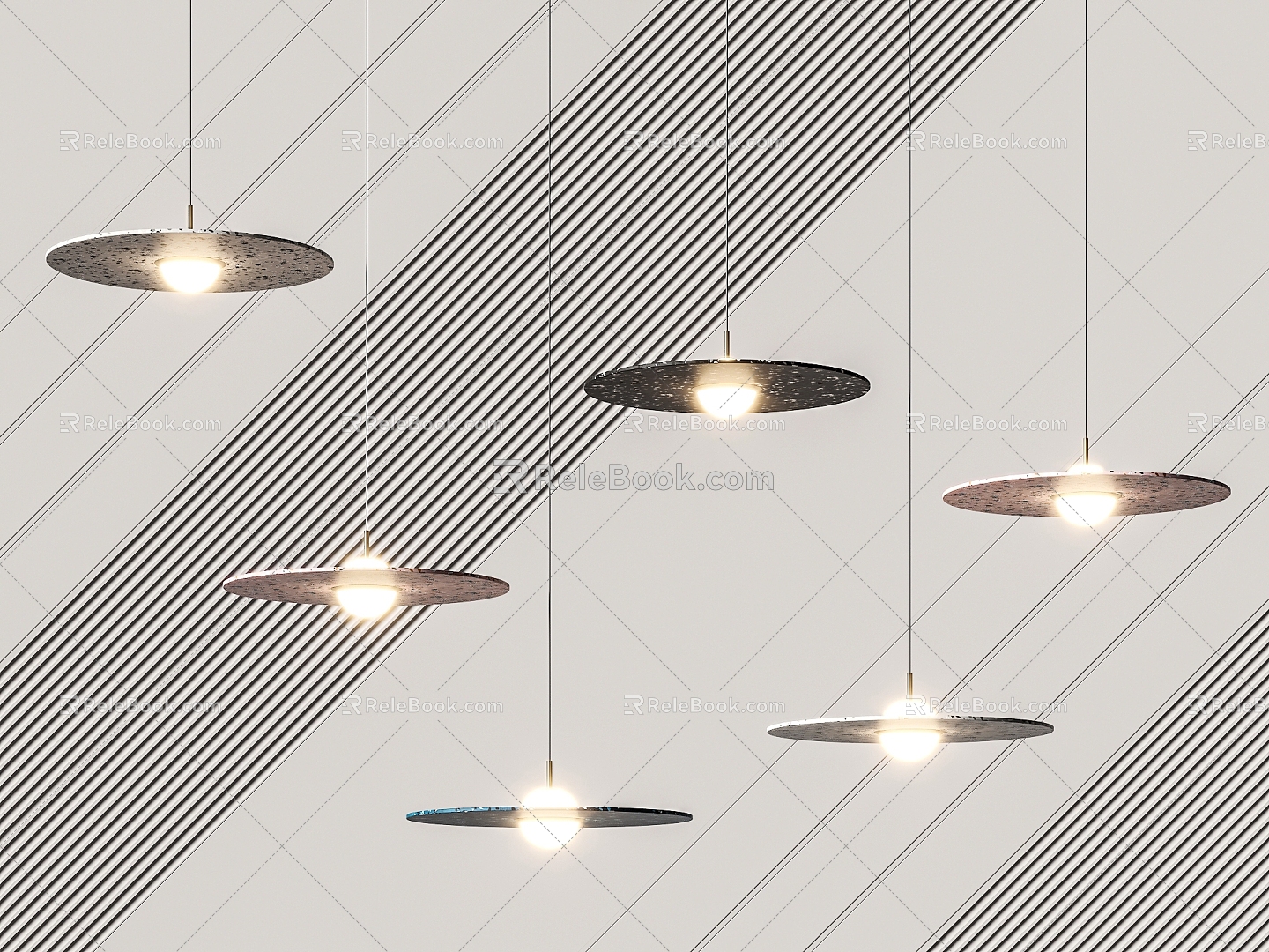 Modern chandelier 3d model