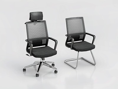 Modern Office Chair Mesh Chair Boss Chair Swivel Chair Armchair Staff Chair Staff Chair Lunch Break Chair Arch Chair 3d model