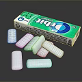 Orbit Chewing Gum With Fresh Mint Flavor And White Pieces In Green Packaging