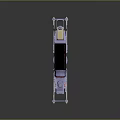 Futuristic Sci Fi Transparent Weapon With Metallic Parts And Red Grip