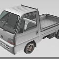 White Small Single Cab Truck With Open Cargo Bed For Urban Transport