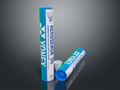 YONEX AEROSENSA 30 High Quality Badminton Shuttlecocks With Tube Packaging 3d model