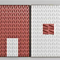 Modern Red And White Geometric Pattern Wall Art For Home Decor 3d model
