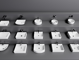 Modern wash basin wash basin counter basin faucet 3d model