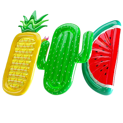 Colorful Inflatable Pineapple Cactus And Watermelon Shaped Toys For Kids 3d model