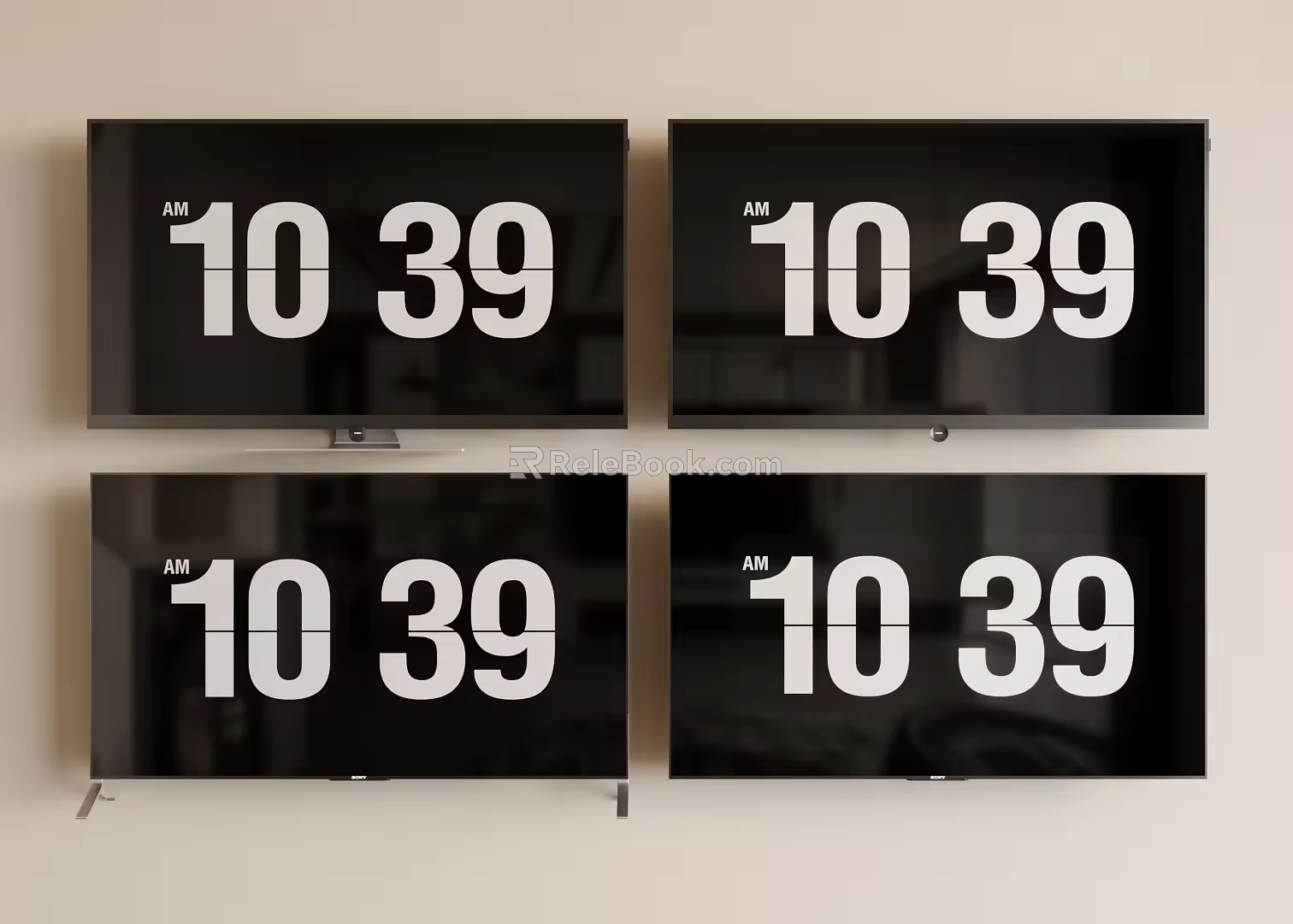 Modern LCD TV Display 3d model