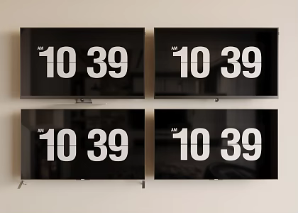 Modern LCD TV Display 3d model