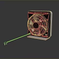 Black And White Square Table Fan For Household Daily Use With Power Cord Design