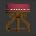 Comfortable Accent Chair With Pink Padded Seat Decorative White Trim And Wooden Legs