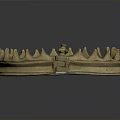 Golden Decorative Crown Shaped Household Accessory With Ornate Spiked Edges