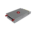 Industrial Silver Metal Platform With Red Handles And Multiple Holes Design