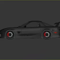 Silver Modified Sports Car With Large Rear Spoiler Black Wheels And Sleek Design