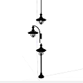 Vintage Industrial Lighting Combination With Wall Lamp Floor Lamp And Pendant Light