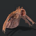 Mythical Monster Creature With Multiple Eyes Sharp Teeth And Clawed Limbs