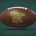 Wilson NFL Football Sports Equipment with Brown Leather and White Laces