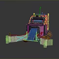Functional Off Road Vehicle With Tracks And Buoyancy Tanks For Rough Terrain