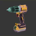 Modern Cordless Drill With Yellow And Black Design And Ergonomic Handle For Power Tools