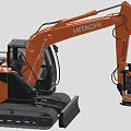 Hitachi Heavy Duty Excavator With Hydraulic Arm Tracked Base And Operator Cabin