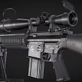 High Precision Tactical Rifle With Optic Scope Magazine And Bullets 3d model
