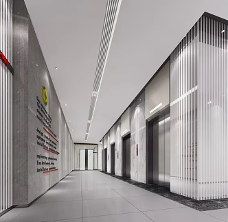 Elevator hall 3d model