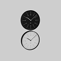 Modern Black Round Wall Clock With White Numbers Hands And Minimalist Design