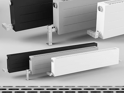 Modern Stylish Radiators in Black White and Gray for Home Heating Use 3d model