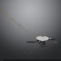 Spacecraft Probe With Long Antenna And Dish For Deep Space Exploration