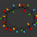 Colorful Christmas Light Strings With Assorted Colored Bulbs For Festive Home Decoration