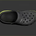 Timberland Gray Clogs With Green Soles And Perforated Design For Comfort