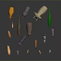 Various Colorful Low Poly Animal Figurines Including Giraffe Elephant Zebra And Rhino