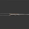 Vintage Submachine Gun With Wooden Stock And Metal Barrel Components