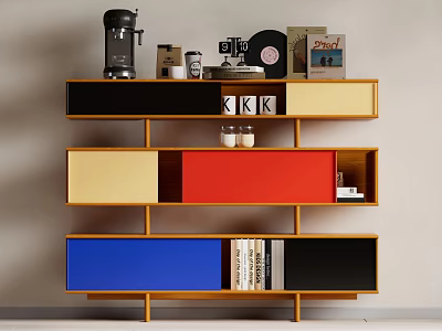 Modern Bauhaus Storage Rack Storage Cabinet 3d model