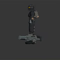 Game Movie Character In Armored Suit With Yellow Goggles Grenade And Rifle