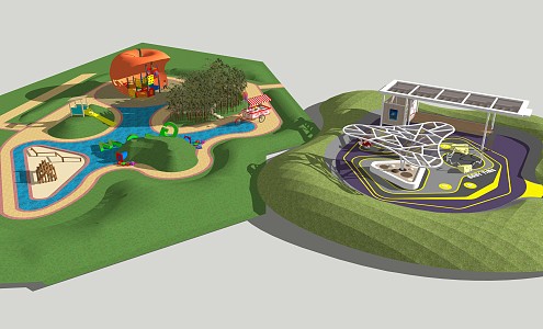 Modern Amusement Facilities Children's Amusement Facilities Activity Site 3d model