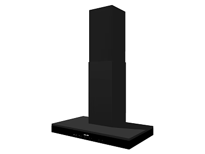 Black Modern Kitchen Range Hood Appliance With Sleek Design And Efficient Ventilation 3d model