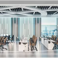 Modern Control Room Command Center 3d model