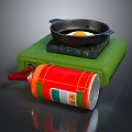 gasifier portable stove outdoor stove frying pan 3d model